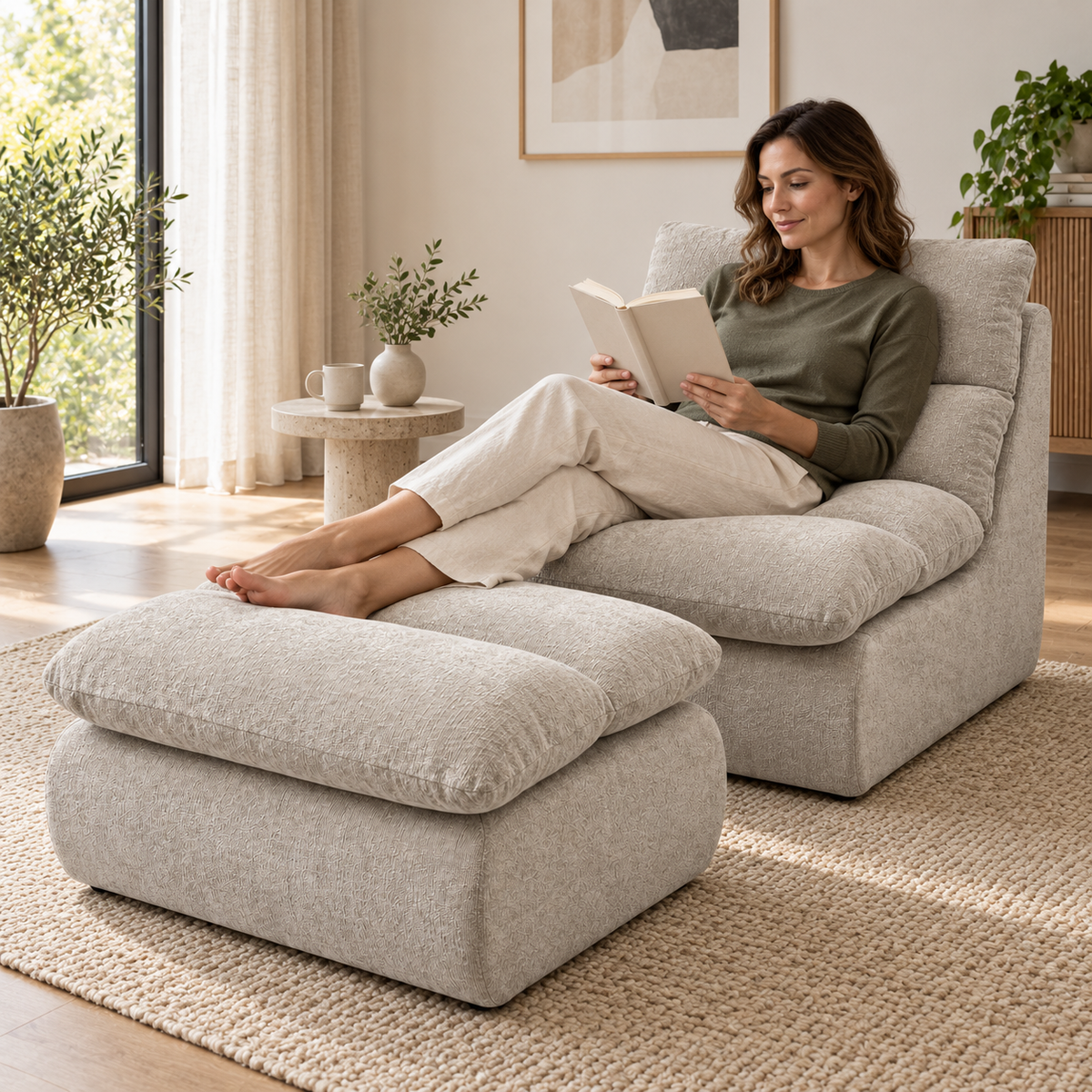 Lounge — room scene with a person