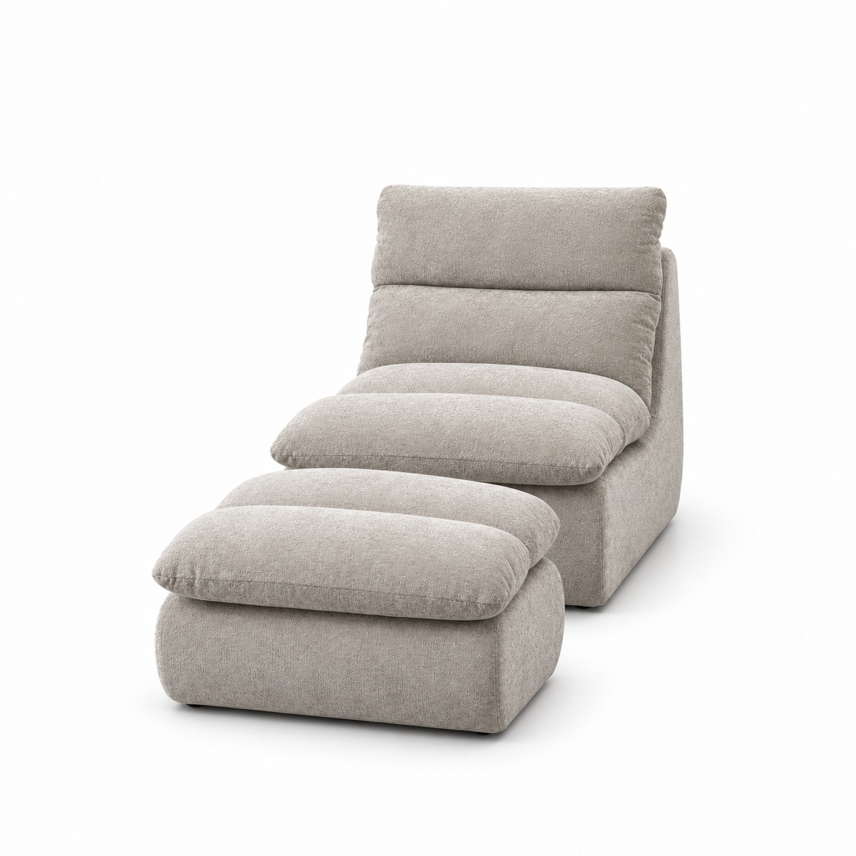 Lounge — front studio view with chair and ottoman
